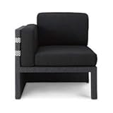 TOEX　ソファラタンRA11（ブラック+ホワイト）　【ガーデンチェア】 ブラック+ホワイト