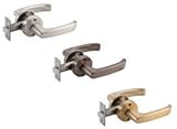 マツ六 MJ24レバー 空錠 取替用レバーハンドル バックセット50mm サテンゴールド(0132-1703)