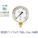 タスコ 圧力計 1／4インチフレア 下出し 75φ つば無 TA147F-250