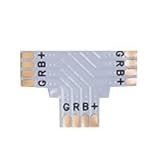 LEDテープ用 分岐コネクタ 分岐 3分岐 連結コネクタと簡単接続 12V RGB 5050SMD用 延長 RGB用 マルチカラー対応 直角 90度 T字 コネクタ / コネクタ / コネクター / 