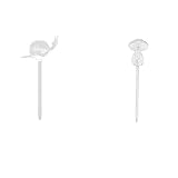 GRALARA2個入り　お買い得　ガラス　庭　花　簡単な　給水装置　カタツムリ形とキノコ形