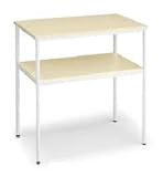 コクヨ 電話台（丸パイプ脚） プリンター台 SAW・P81（脚/ホワイト・天板/ホワイト・ナチュラル）色脚 外寸法W700mmXD450mmXH720mm