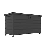 【ブラック】OSJ 物置 ゴミ箱 収納庫 大容量 大型 ごみ箱 屋外用ゴミ箱 ストッカー 外用 ゴミステーション ベランダ 収納ボックス 金属製 幅177×奥102×高128cm 大容量 屋外 防水 耐候 大型 ストッカー 外用 ベランダ 収納ボックス 金属製 倉庫 ベランダストッカー 収納 ガーデン収納