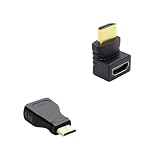 HDMi アダプター 2点セット, L字型変換・ミニHDMi変換 (HDMI変換アダプター2個セット)