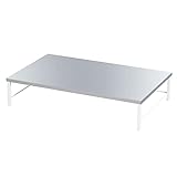 川口工器 ステンレス天板 IHクッキングヒータースタンド ラック 置き台 完成品 燕三条製 IHコンロ台 (ホワイト) 21020