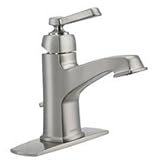 Moen 84805SRN Single Handle Single Hole Bathroom Faucet from the Boardwalk Collection, Spot Resist B