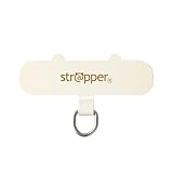 ねこのストラッパー strapper ストラッパー スマホ iphone用 ストラップ ストラップホルダー 猫 可愛い ネコ [クリーム,単品]