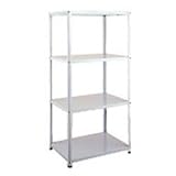 ダイソー スチールラック４段 ＪＦ－５ 約幅８７．５×奥行６０×高さ１８０ｃｍ 【アングル棚 スチール棚】