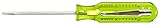 Xcelite R3322 Chrome Vanadium Steel Slotted Round Blade Pocket Clip Screwdriver, Green Handle, 3/32"
