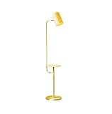 GRJH® ノルディックフロアランプリビングルームベッドサイド縦型ベッドルームE27 * 1フットスイッチ 淡色にすることができる,エレガントでシンプルな (色 : イエロー いえろ゜)