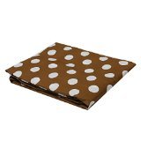 Butterflies white/chocolate Dots Crib fitted sheet by Bacati