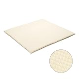 お昼寝マット 120×120cm スクエア ベビーマット 厚手 クッション 綿100% コットン 月齢フォト 寝相アート ラグ 滑り止め付き プレイマット サニーマット 出産準備 出産祝い プレゼント ちゃいなび アンジュスマイル (アイボリー)