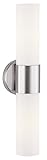 Access Lighting 20442-BS/OPL Aqueous 2-Light ADA Wall Fixture, Brushed Steel Finish with Opal Glass 