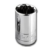 S K Hand Tools SKT45208 3/8 Inch Drive Standard 12 Point Socket - 1/4 Inch