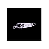 Genique 【 高級SILVER925 】シルバー925製 引き輪 プレート 留め金 シルバー ネックレス ブレスレット 金具セット パーツ 金具 留め具 アクセサリー手芸用品