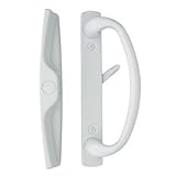 euro-charlotteスライドガラスドアハンドル、白で仕上げFits 3 – 15 / 16 " Screwholes、耐久性、ハードウェアドアロックドアハンドル、ドアハードウェア