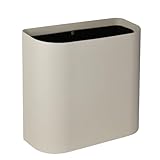 YUGENOVA フタ無しゴミ箱 ダストボックス スリム 省スペース 仕分け用溝付き リビング 洗面台 (カーキ)