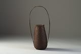 21018050 山路編なつめ 【サイズ】Ｗ２１×Ｄ１５×Ｈ３２ｃｍ【素材】竹【塗装】漆塗装【生産国】日本 23-552-01