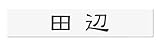 丸三タカギ 彫り込み済表札 アクリル APB2-W-1-1-田辺 【完成品】