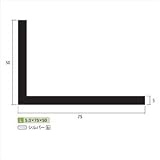 安田株式会社　一般形材　アルミ不等辺アングル　定尺　L=4,000　5×75×50（ｍｍ）　【外構DIY部品】 シルバー