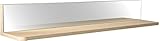 壁掛け棚 ミラー付き エルシェルフ2 コンフォートシリーズ 石膏ボード専用取り付け金具付き 幅90cmX奥行13cm(フレッシュナット)