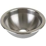 Scandvik 10924 洗面台 半球型 つや消し仕上げ 4インチ 奥行9インチ