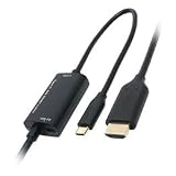 USD-PFH20/BK(ブラック) USB PD対応 USB Type-C HDMI変換ケーブル2m