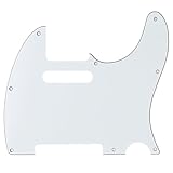 Musiclily Pro 8穴テレキャスター用ピックガード 日本製 Fender Japan Telecasterエレキギター用、パーチメント3P