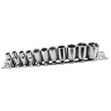 Koshihara ソケット11個セット、ホルダー付き　1/4"DR　6PT　インチ　DIY 整備用工具
