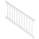 Weatherables Delray 36 in。x 72 in。ビニールホワイトColonial階段手すりキット