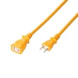 電源延長コード(抜け止め、20m、イエロー) ●電源タップや電動工具などの機器用電源延長に便利です。●5m 【1点】