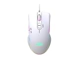 LAZOS(ラソス) RGBゲーミングマウス 7ボタン ホワイト マウス PC パソコン ゲーム用 L-MSG7-W