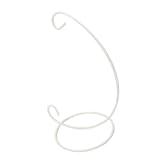 Flameer メタル　植物ホルダー　ガラスコンテナ スタンド　吊り下げ　ディスプレイ　3サイズ選択　ホワイト　屋外　インテリア - L