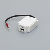 ノア USB Type-C/Type-A 一体型USB コンセント(組替式) コード150mm 1個モジュール 入力100Ｖ 出力3A 5V DC スマートIC搭載 セラミックホワイト N-USB0301CW
