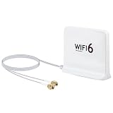 12dBi 高利得WiFi 6Eアンテナ 磁気ベース付き - トライバンド 2.4GHz/5.8GHz/6GHz PC/ルーター用 3フィート RG174ケーブル RP-SMAコネクタ