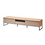 リコメン堂 テレビ台 幅150cm 奥行45cm 高さ41cm 木製 国産 脚付き 完成品 おしゃれ ローボード セラミック 脚付きテレビ台 木製 テレビボード TV台 TVボード テレビラック (オーク/グレー)