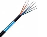 200 ft 22 AWG 2ペアDirect Burialタイプpe54全体的なシールド電話ケーブル – ブラック-