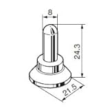 NKKスイッチズ AT-4181-K Ｍ１２小形トグル用全面防水キャップ　色：黒