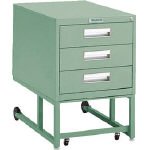 【メーカー直送】TRUSCO BCD型作業台用ワゴン 引出3段 H660 グリーン BCD2D3-8500 【2401541】