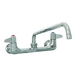T&S Brass 5F-8WLX18 Faucet, Wall Mount, 8 Centers, 18 Swing Nozzle by T&S Brass