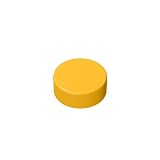クラシックビルディングタイル ラウンド 1x1 100ピース ディープイエロー ラウンドタイル バルク Legoパーツとピースに対応 98138 Legoおよびすべての主要なブリックブランドに対応 (色: ディープイエロー)