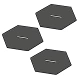 アクリルスタンド アクリル台座 3個セット ブラック 黒 鏡面 アクスタ 50mm×厚3mm 3個セット (六角形：穴のサイズ幅18mm×厚3mm)