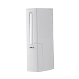 LOL-FUN 一体型トイレブラシ ゴミ箱 スリム バスルーム ダストボックス ごみ箱 トイレブラシセット 蓋付き ゴミ箱 トイレブラシホルダー ゴミ袋ホルダー ティッシュボックスホルダー トイレ、バスルーム、部屋用 トイレ掃除用品, 白