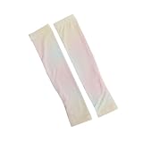 [B-TOPAZ] アームカバー UPF50+ UVカット 遮光 冷感 キッズ 子供 ストレッチ 腕カバー 接触冷感 ひんやり 紫外線対策 日焼け対策 かわいい おしゃれ 2枚組 (ピーチミルク)