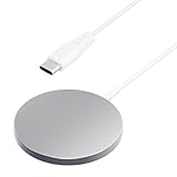 マグネット式 ワイヤレス充電器 USB Type-C 一体型ケーブル [1.2m/ホワイト] PG-MG12C02WH