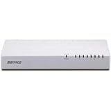 （まとめ）バッファロー 10/100M対応スイッチングハブ 電源内蔵 8ポート ホワイト LSW4-TX-8NP/WH 1台【×2セット】