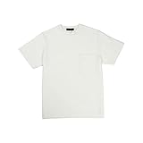 [パルチーノ］Tシャツ メンズ 半袖 ポケット付き ヘビーウエイト 無地 厚手 柔らかい 重ね着 (M, ホワイト)