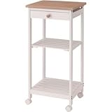 スリムワゴン 幅40cm 引き出し/キャスター付き 木製 MIP-298