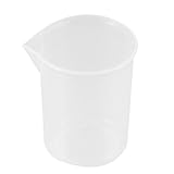 uxcell　ビーカー　50mL容量　透明計量　カップ実験　セット　クリア　プラスチック