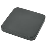 GOFORIT 座布団 クッション 低反発+高反発 厚め 43×43×12cm 拭ける PVCレザー生地 極厚 2層構造 ゆっくり沈む フロアクッション ブラック 床用 床置き